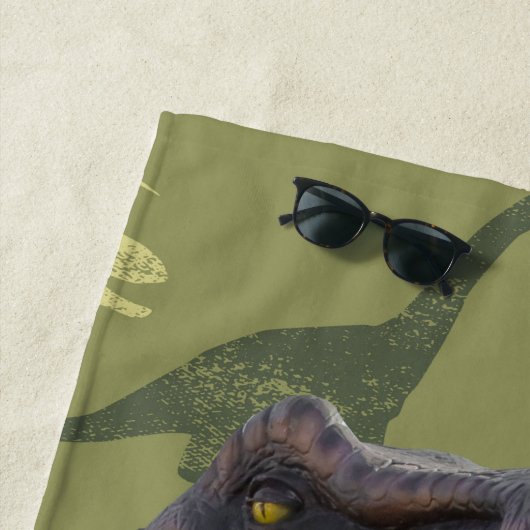 Dinosaurs T Rex Gold Pattern Jurassic World Strandlaken (In situ)