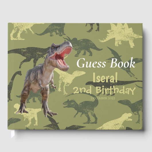 Dinosaurs T Rex Jurassic World Gastenboek (Voorkant)