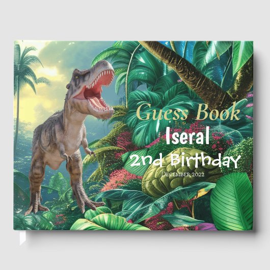 Dinosaurs T Rex Kinder Jurassic World Gastenboek (Voorkant)