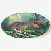 Dinosaurs T Rex Kinder Jurassic World Papieren Bordje (Gekanteld)