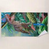 Dinosaurs T Rex Kinder Jurassic World Strandlaken (Voorkant)