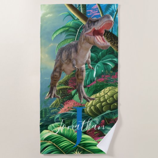 Dinosaurs T Rex Kinder Jurassic World Strandlaken (Voorkant)