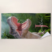 Dinosaurs T Rex Oerwoud Jurassic World Strandlaken (Voorkant)