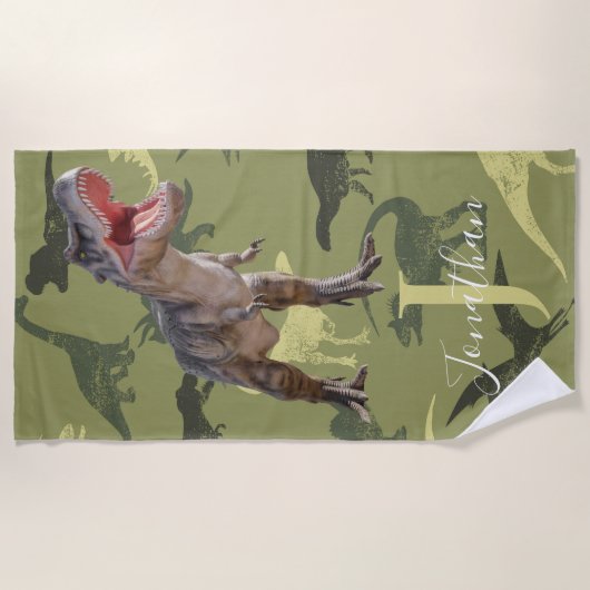 Dinosaurs T Rex Pattern Jurassic World Strandlaken (Voorkant)