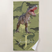 Dinosaurs T Rex Pattern Jurassic World Strandlaken (Voorkant)