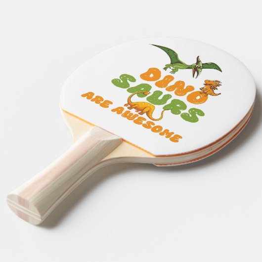 Dinosaurs Tafeltennisbatje (Voorkant Gekanteld)