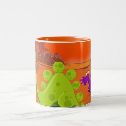 Dinosaurs Tweekleurige Koffiemok (Center)