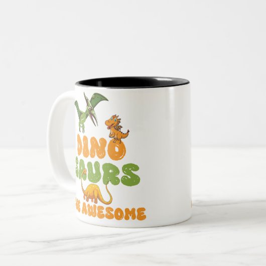 Dinosaurs Tweekleurige Koffiemok (Voorkant links)