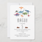 Dinosaurs Uitnodiging | Prehistorische Partij (Voorkant)