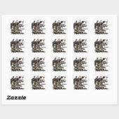 Dinosaurs  vierkante sticker (Vel)