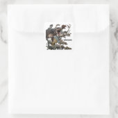 Dinosaurs  vierkante sticker (Tas)