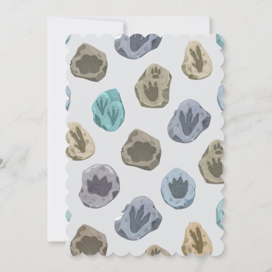 Dinosaurs, Volcano, T-Rex Baby Shower Theme Kaart (Achterkant)