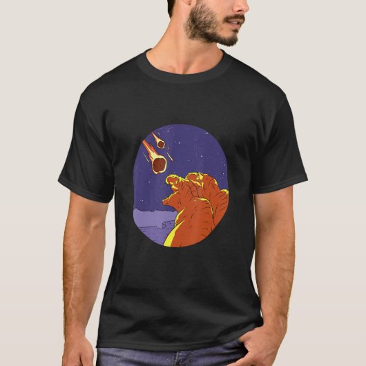 Dinosaurs Watching Their Own Extinction Comet Fal T-shirt (Voorkant)