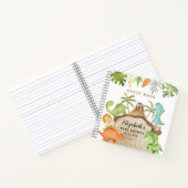 Dinosaurs Wild Baby shower Gastenboek Notitieboek (Binnen)