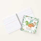 Dinosaurs Wild Baby shower Gastenboek Notitieboek (Binnen)