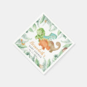 Dinosaurs Wild Baby shower Napkins Servet (Hoek)