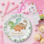 Dinosaurs Wilde Baby shower Papieren Bordje (Feest)