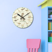 Dinosaurs with names Personalized Ronde Klok