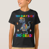 Dinosaurus 100 dagen van 2e klas t-shirt (Voorkant)