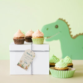 Dinosaurus 1e Verjaardag Dank u wel voor Tags Cadeaulabel