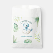 Dinosaurus 1e Verjaardag Schattige Boy Tropical Bedankzakje (Voorkant)