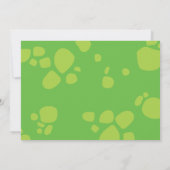 Dinosaurus 1e Verjaardag Schattigee uitnodigingen (Achterkant)