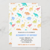 Dinosaurus 1e verjaardagsjongen oerwoud kinder t r kaart (Voorkant / Achterkant)