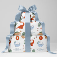 Dinosaurus 1e Verjaardagspartij Aangepaste Naam