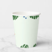 Dinosaurus 2e verjaardag Grappige Groene Pterodact Papieren Bekers (Achterkant)