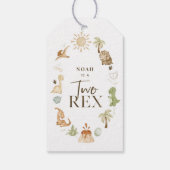 Dinosaurus 2e Verjaardagsfeestje Favor Label Cadeaulabel (Achterkant)