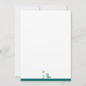 Dinosaurus 3-Rex Kinder derde verjaardagsfeestje n Kaart (Achterkant)