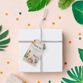 Dinosaurus 3e verjaardag Bedankt voor de tags Cadeaulabel
