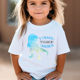 Dinosaurus 3e verjaardag Party Blauw Tyrannosaurus