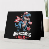 Dinosaurus 4 juli Amerisaurus T Rex Grappig Kaart (Voorkant)