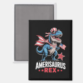 Dinosaurus 4 juli Amerisaurus T Rex Grappig Magneet (Voorkant / Achterkant)