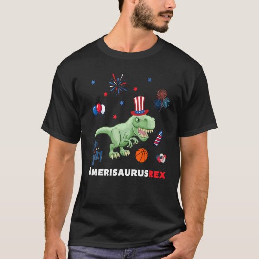 Dinosaurus 4e van Joly Cool Amerisaurus Rex Kinder T-shirt (Voorkant)