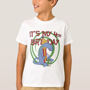 Dinosaurus 4e verjaardag T-shirts en geschenken