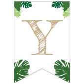 Dinosaurus 4e Verjaardagsfeestje Goud Tyrannosauru Vlaggetjes (Tweede vlag)