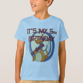 Dinosaurus 5e verjaardag Tshirts en geschenken (Voorkant)