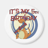 Dinosaurus 5e verjaardag Tshirts en geschenken Magneet (Voorkant)