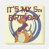 Dinosaurus 5e verjaardag Tshirts en geschenken Magneet (Voorkant)