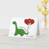 Dinosaurus 60e verjaardag oom kaart (Gele Bloem)