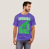 Dinosaurus 6e Verjaardag Shirt Sixasaurus Rex (Voorkant volledig)