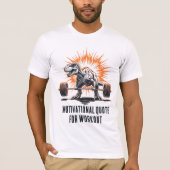 Dinosaurus Aangepaste Tekst voor Workout Gym Fitne T-shirt (Voorkant)