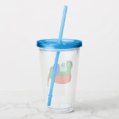 dinosaurus acryl drinkbeker (Achterkant)