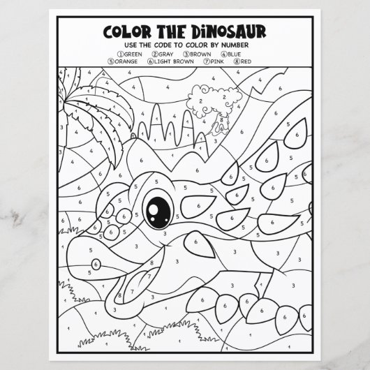 Dinosaurus Activiteit Voor Kinderen Kleurplaat Op  (Voorkant)