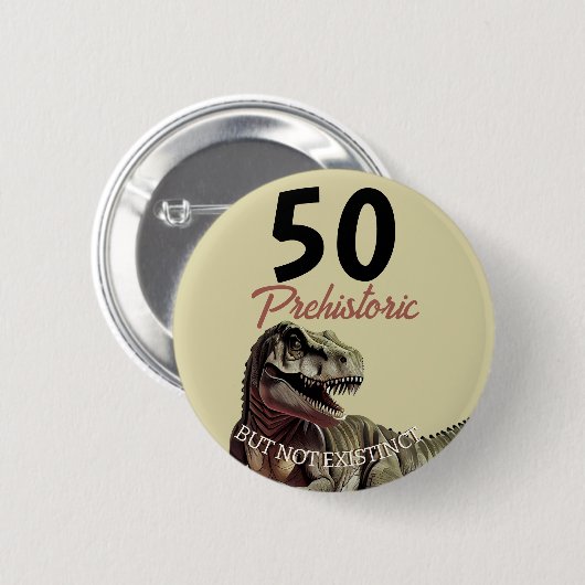 Dinosaurus AGED T Rex Ronde Button 5,7 Cm (Voorkant /achterkant)