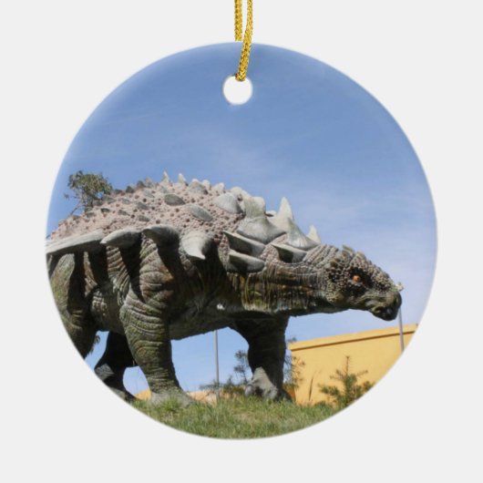 Dinosaurus - Ankylosaurus Dinosaurus in Sucre Boli Keramisch Ornament (Voorkant)