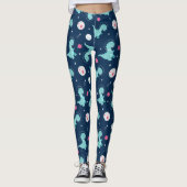 Dinosaurus-astronautenpatroon Leggings (Voorkant)