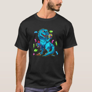 Dinosaurus Autisme Kinderen Dinosaurus Rex Schatt T-shirt